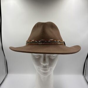 Bailey Gallatin Hat Fedora Fitted Mens Large Brown Felt Wide Brim Western